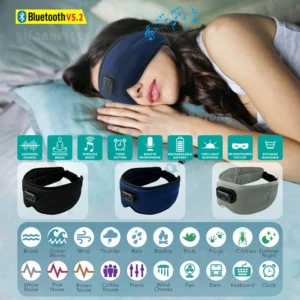 SnoozeMask : 3D Bluetooth-compatible 5.2 Timed Sleep Eye Mask Earphones
